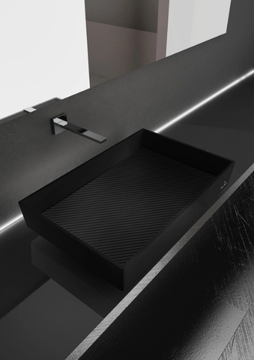 CARBON TECH - Rectangular countertop washbasin by Glass Design - view 3